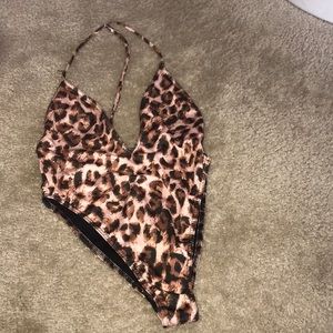 Leopard one piece bathing suit